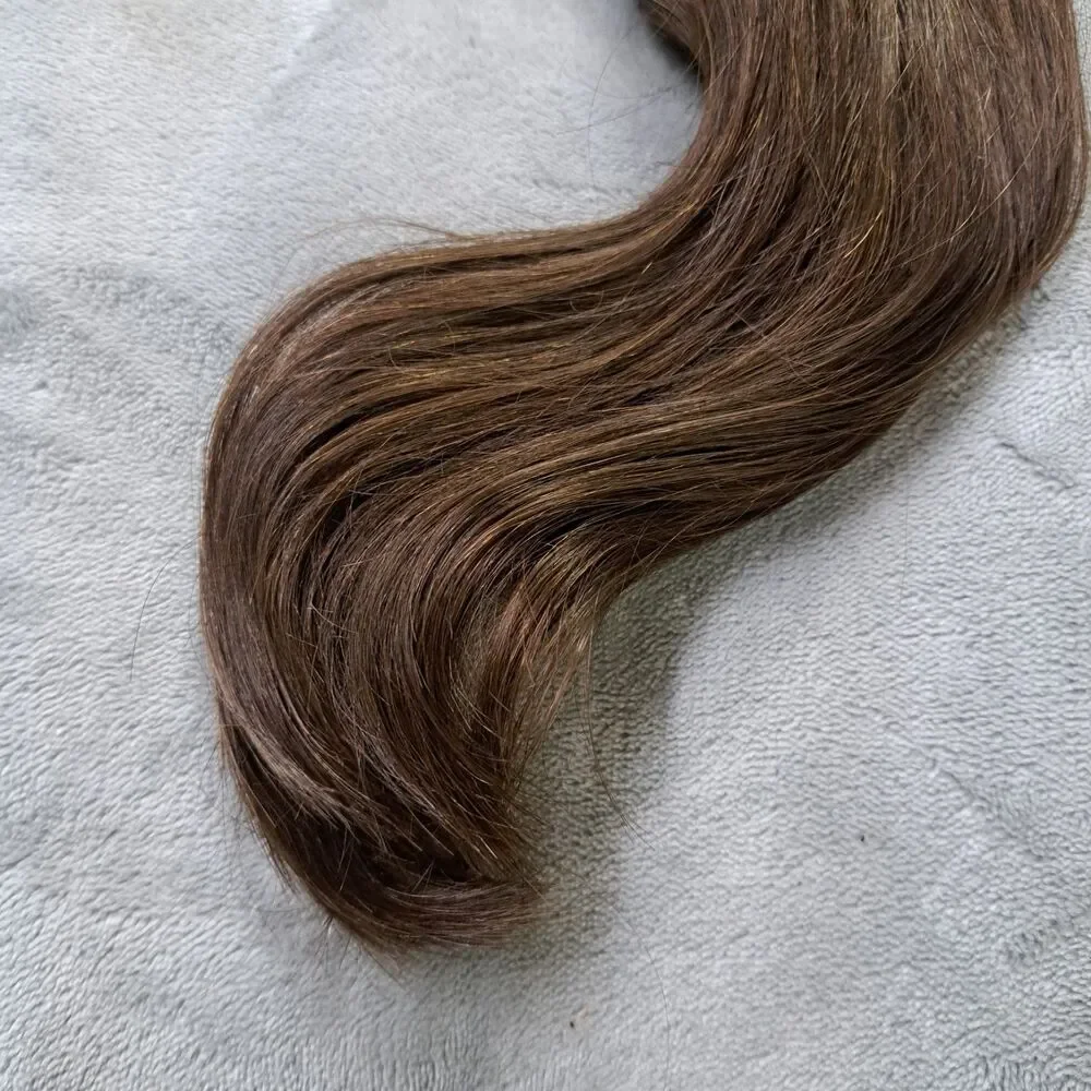 GOO GOO Wire Hair Extensions Human Hair, 4A Chocolate Brown Natural 12